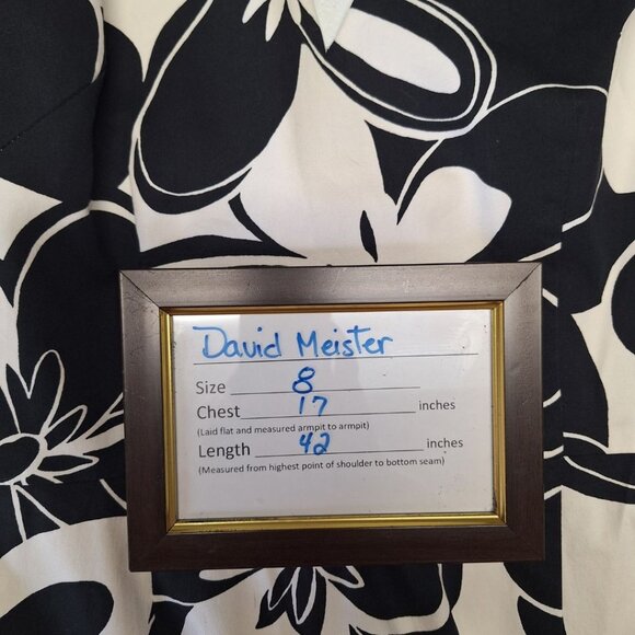 Vintage David Meister Dress Halter Womens 8 Gown Black White Zip Back USA Made - Picture 7 of 11